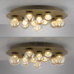 PURE POPUP 6588-97 Lampa de tavan, maro, 11 LED-uri small 6