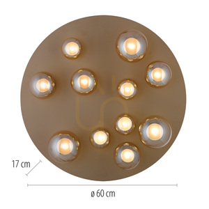 PURE POPUP 6588-97 Lampa de tavan, maro, 11 LED-uri small 7
