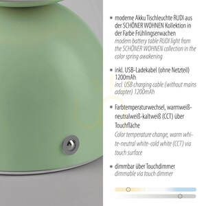 Lampa de masă RUDI 19218-43, verde, cu 1 LED 6 Lampa de masă RUDI 19218-43, verde, cu 1 LED small 6