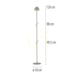 Lampa de podea BELLIS 19245-43, gri, 1xLED small 7