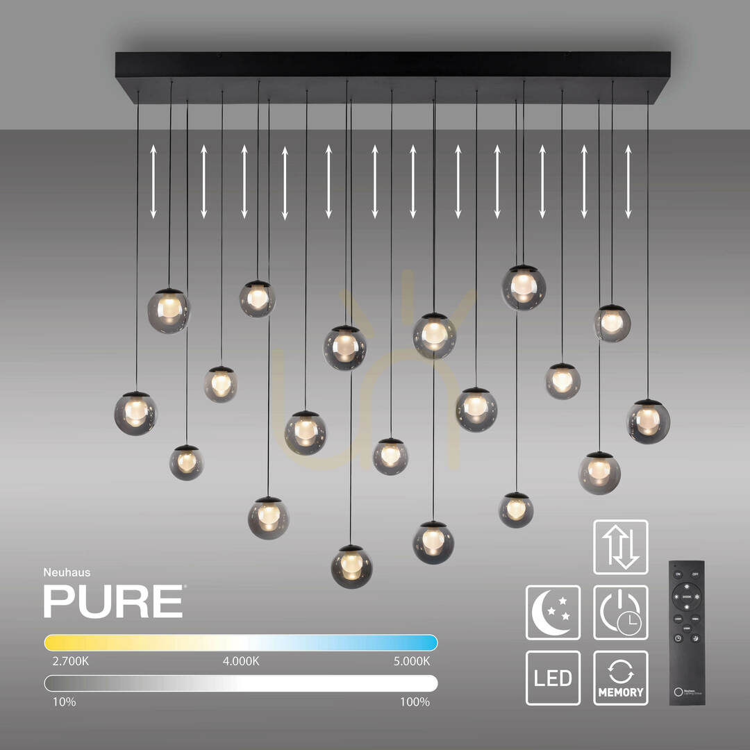 Vedere PURE POPUP 2589-15 Gri Lampa suspendată cu 19 LED-uri PURE POPUP 2589-15 Gri Lampa suspendată cu 19 LED-uri