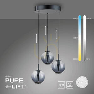 Lampa suspendată PURE E-Infinity 2222-15, gri, cu 3 LED-uri 1 Lampa suspendată PURE E-Infinity 2222-15, gri, cu 3 LED-uri small 1