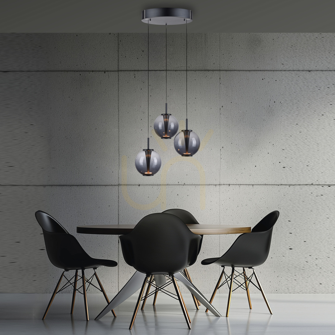 Afişa Lampa suspendată PURE E-Infinity 2222-15, gri, cu 3 LED-uri Lampa suspendată PURE E-Infinity 2222-15, gri, cu 3 LED-uri