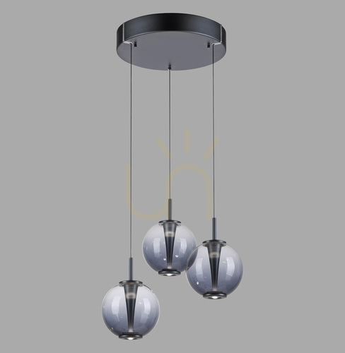Verifica Lampa suspendată PURE E-Infinity 2222-15, gri, cu 3 LED-uri