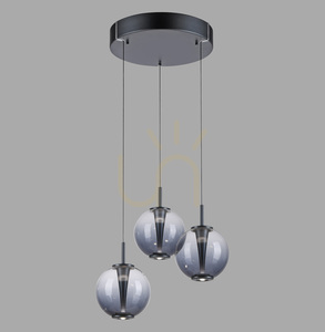 Lampa suspendată PURE E-Infinity 2222-15, gri, cu 3 LED-uri 0 Lampa suspendată PURE E-Infinity 2222-15, gri, cu 3 LED-uri small 0