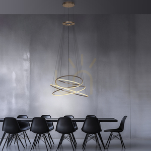 PURE E-FLYING RINGS 2566-97 Maro, lampă suspendată cu 1 LED small 10