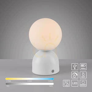Lampa de masă RUDI 19218-16, albă, 1xLED small 1