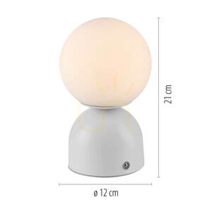 Lampa de masă RUDI 19218-16, albă, 1xLED small 8