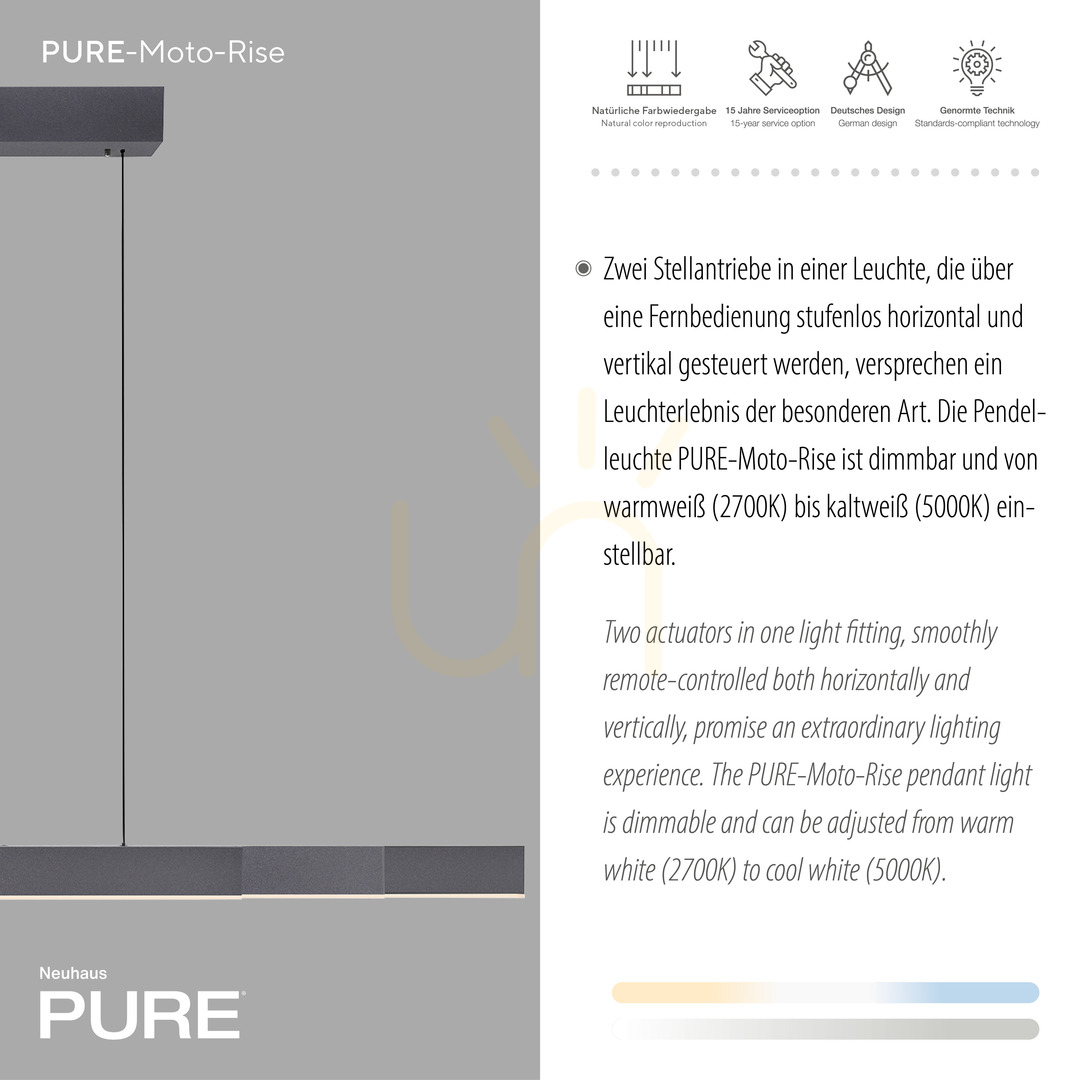 Afişa PURE MOTO-RISE 2545-18 Lampa suspendată neagră cu 3 LED-uri PURE MOTO-RISE 2545-18 Lampa suspendată neagră cu 3 LED-uri