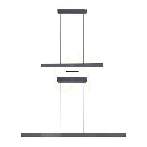 Verifica PURE MOTO-RISE 2545-18 Lampa suspendată neagră cu 3 LED-uri