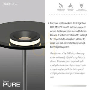 Lampa de podea PURE MOON 594-15, gri, 2xLED 2 Lampa de podea PURE MOON 594-15, gri, 2xLED small 2