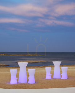 Scaun de grădină CORFU 3162 alb, 1xLED small 2