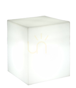 Masa de grădină CUBY 3195 albă, 1xLED small 1
