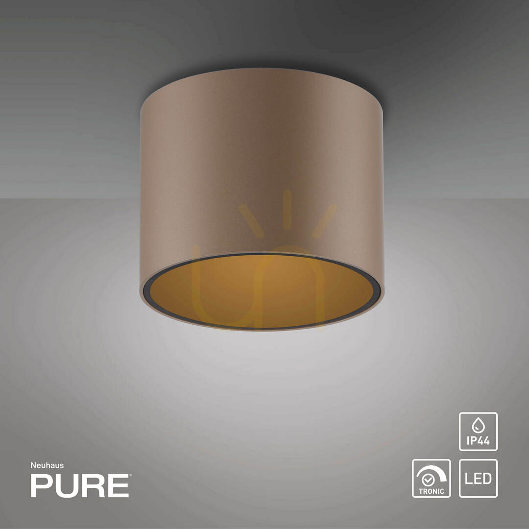 Vedere PURE POINT 6761-97 Lampa de tavan, maro, 1xLED PURE POINT 6761-97 Lampa de tavan, maro, 1xLED