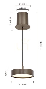 Lampa suspendată VALENSOLE, maro 6062-121 Aviano small 7