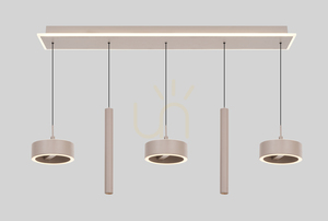 Lampa suspendată CARNAC cu 5 becuri, model drept, culoare Cashmere, 7040-613 Aviano small 5