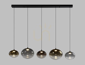 Lampa suspendată PESARO cu 5 becuri, dreaptă, negru, 7082-502, Aviano small 4
