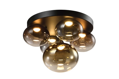 Verifica Lampă de tavan - Lampă de tavan rotundă cu 5 becuri PESARO, negru, 9082-502, Aviano