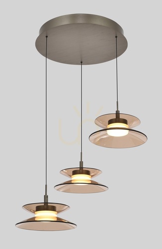 Verifica Lampa suspendată CREMA cu 3 becuri, rotundă, abajur maro/cafea 5058-321 Aviano