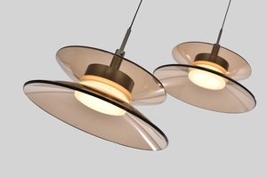 Lampa suspendată CREMA cu 3 becuri, rotundă, abajur maro/cafea 5058-321 Aviano small 2