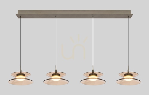 Verifica Lampa suspendată CREMA Straight cu 4 becuri, maro / abajur de culoarea cafelei 7058-421 Aviano