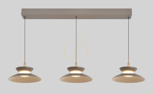 Verifica Lampa suspendată GUBBIO Straight Trio, culoare Cashmere, 7060-313 Aviano
