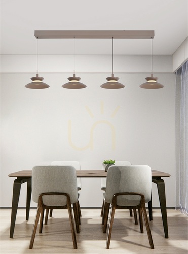 Verifica Lampa suspendată dreaptă cu 4 becuri GUBBIO, culoare Cashmere, 7060-413 Aviano