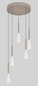 TROMPTO „Piątka” – Lampă suspendată rotundă din cașmir 5050-524 Aviano small 2