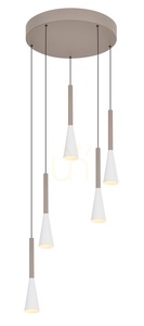 TROMPTO „Piątka” – Lampă suspendată rotundă din cașmir 5050-524 Aviano small 3