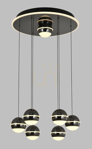 Verifica Lampa suspendată BIARRITZ cu 7 becuri, crom negru, 5047-805, Aviano