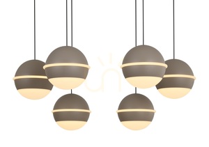 Lampa suspendată BIARRITZ cu 7 becuri, culoare Cashmere, 5047-813 Aviano small 4