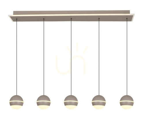 Verifica Lampa suspendată BIARRITZ cu 5 becuri aliniate, culoare Cashmere, 7047-613 Aviano