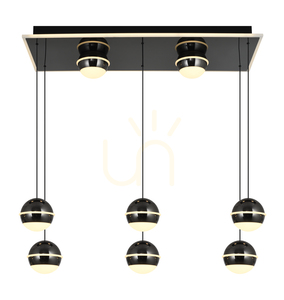 Lampa suspendată dreptunghiulară „8” BIARRITZ, crom negru, 7047-905, Aviano small 2