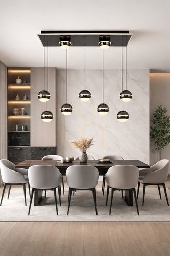 Verifica Lampa suspendată dreptunghiulară „8” BIARRITZ, crom negru, 7047-905, Aviano