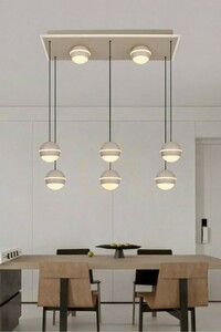 Lampa suspendată dreptunghiulară „8” BIARRITZ, culoare Cashmere, 7047-913 Aviano small 0