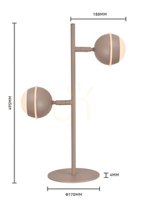 Lampa de podea dublă BIARRITZ, culoare Cashmere, 8047-213 Aviano small 4