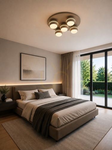 Verifica Lampa de tavan rotundă BIARRITZ, „Five”, Cashmere, 9047-513 Aviano