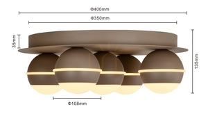 Lampa de tavan rotundă BIARRITZ, „Five”, Cashmere, 9047-513 Aviano small 6