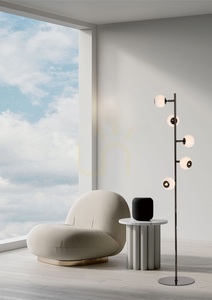 Lampa de podea LUBERON cu 5 LED-uri, crom negru, 3051-505, Aviano small 0