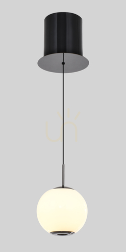 Verifica Lampa suspendată cu un singur LED LUBERON, crom negru, 6051-105, Aviano