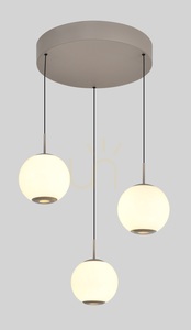 Lampa suspendată rotundă cu trei becuri LED LUBERON, culoare Cashmere, 5051-313 Aviano small 1