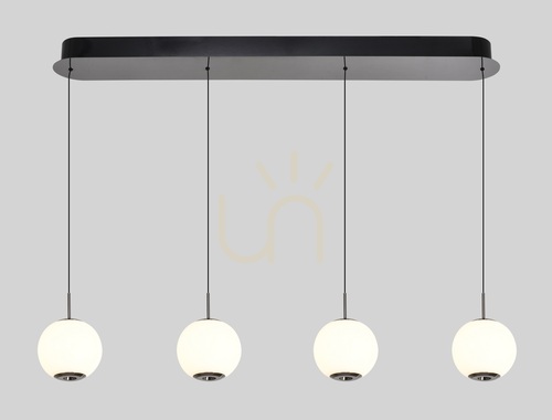 Verifica Lampa suspendată LED dreaptă LUBERON cu 4 becuri, crom negru, 7051-405, Aviano