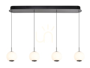 Lampa suspendată LED dreaptă LUBERON cu 4 becuri, crom negru, 7051-405, Aviano small 2