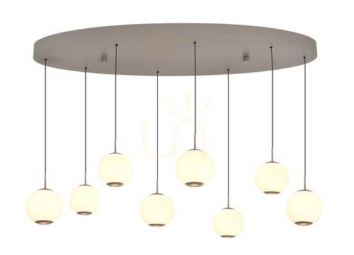 Verifica Lampa suspendată LUBERON din cașmir, ovală, cu LED-uri în formă de 8, 7051-813 Aviano