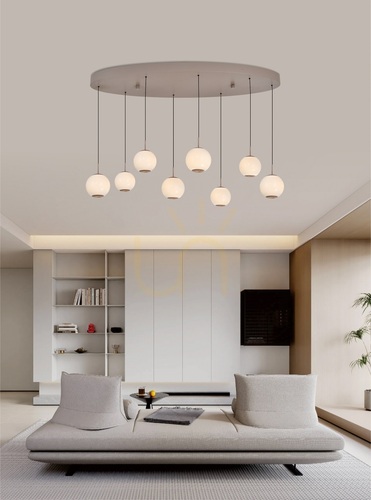 Verifica Lampa suspendată LUBERON din cașmir, ovală, cu LED-uri în formă de 8, 7051-813 Aviano