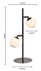 Lampa de podea LED LUBERON, crom negru, cu 2 becuri, 8051-205 Aviano small 4