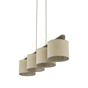 Lampa suspendată Viga Shade din lemn de nuc, 4 x E27 small 5