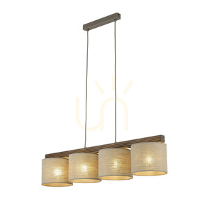 Lampa suspendată Viga Shade din lemn de nuc, 4 x E27 small 6
