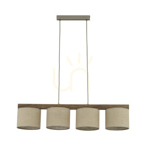 Lampa suspendată Viga Shade din lemn de nuc, 4 x E27 small 8