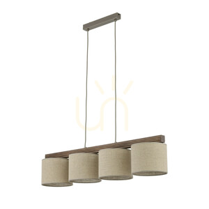 Lampa suspendată Viga Shade din lemn de nuc, 4 x E27 small 0